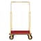 Global Industrial Gold Stainless Steel Bellman Cart Straight Uprights 8 Pneumatic Casters, 41-1/4L x 24W x 75H 985117GD - alternate 7